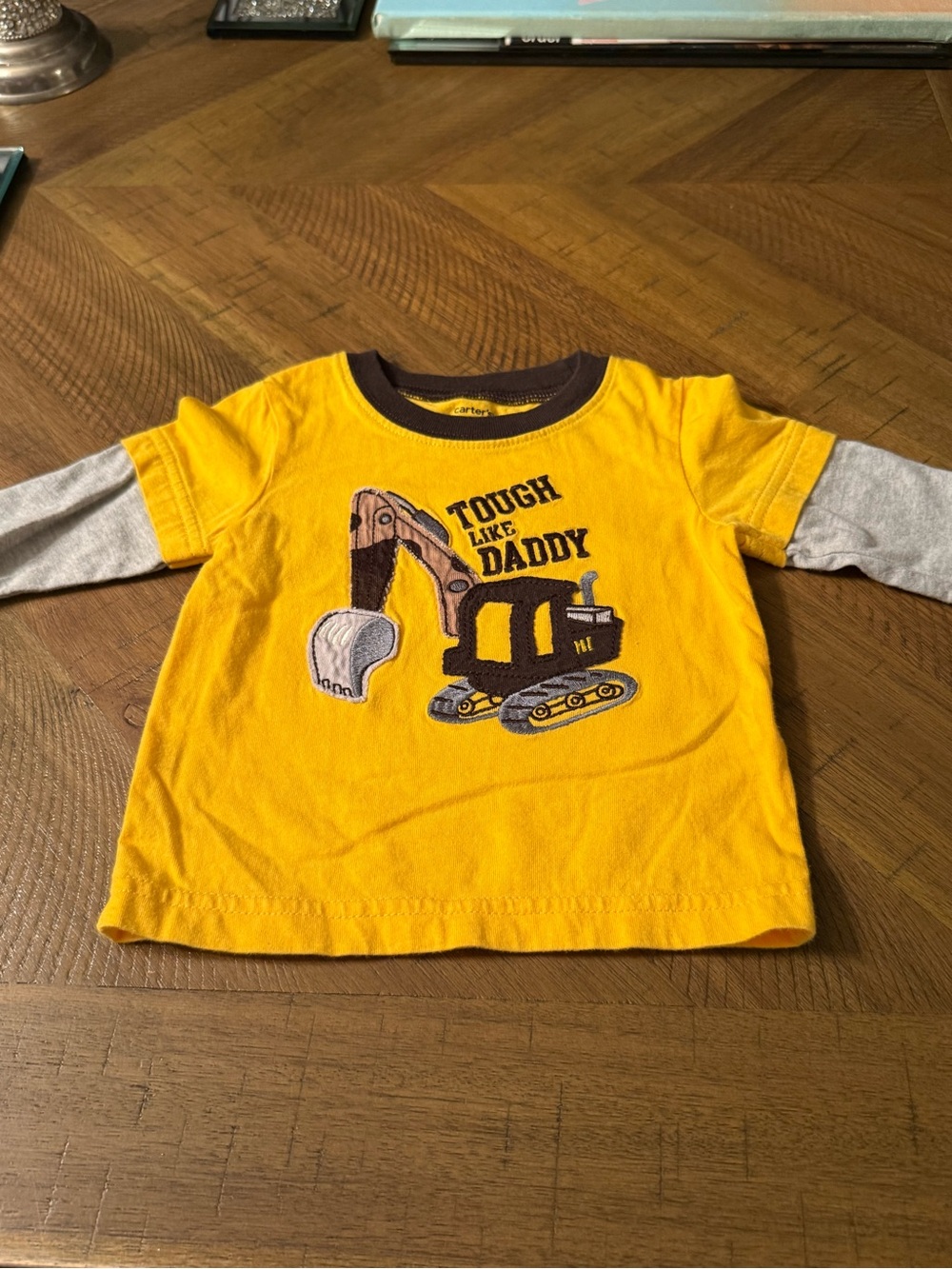 Toddler 'Tough Like Daddy' Yellow Layered-Look Tee
